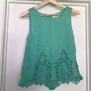 Lace Bottom Tank Top